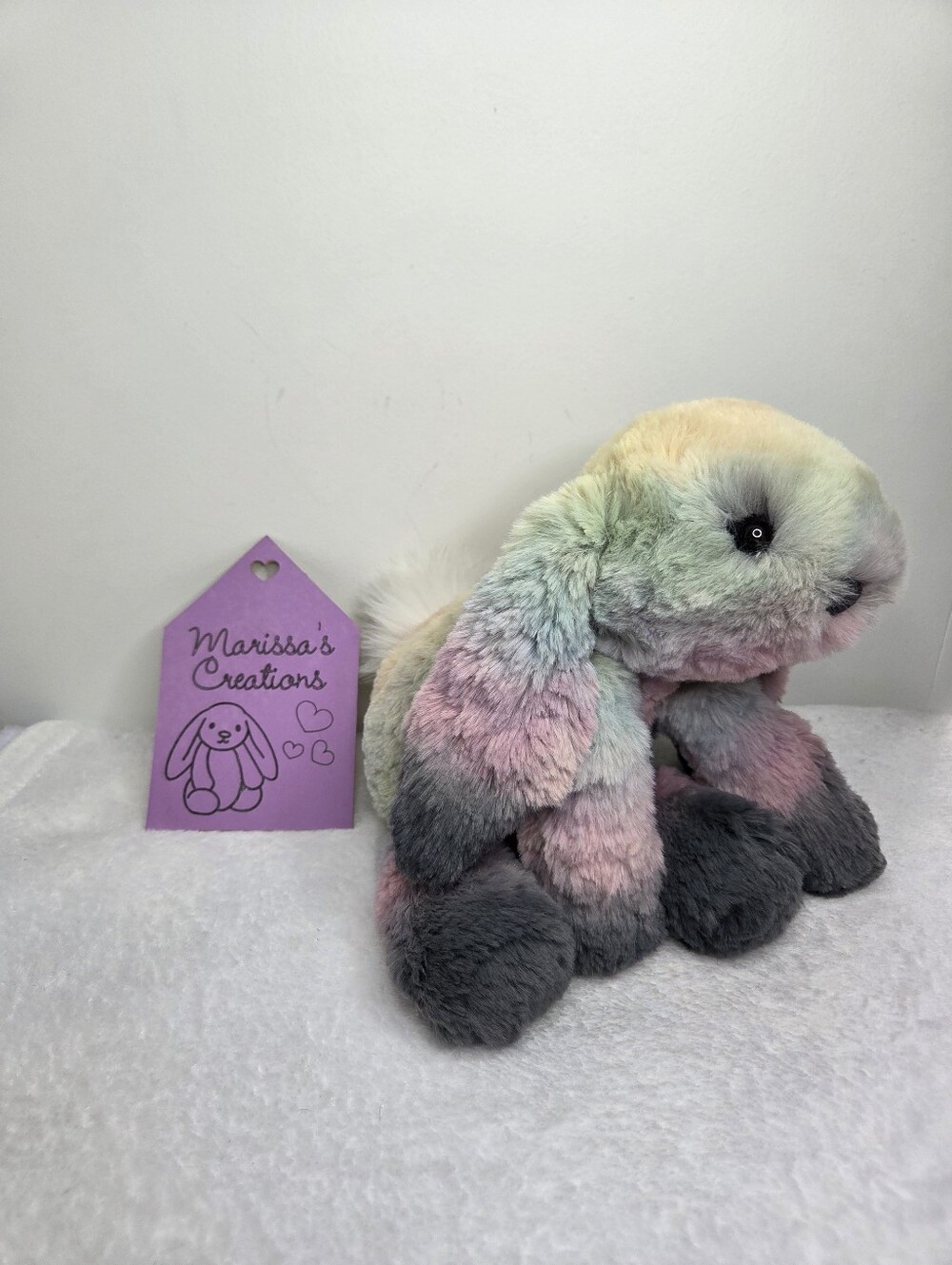 NWT Customized Jellycat Medium Smudge Rabbit "Avril"